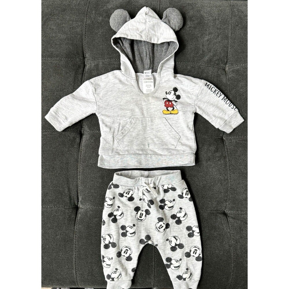 Disney Baby Mickey Hoodie (with Ears)/Harem Jogger Set Size 6/9M
